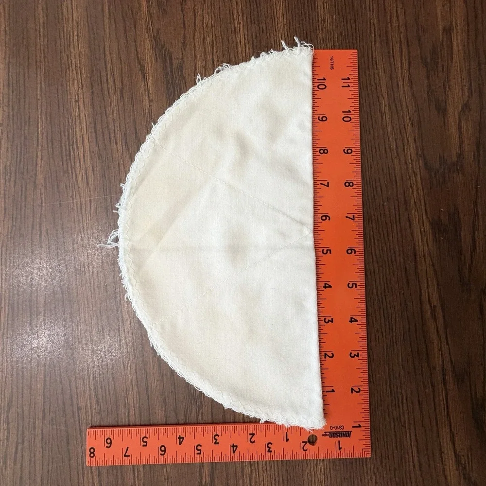 Vintage Ivory Cotton Bun Warmer Cozy Lace Trim Bread Roll Holder